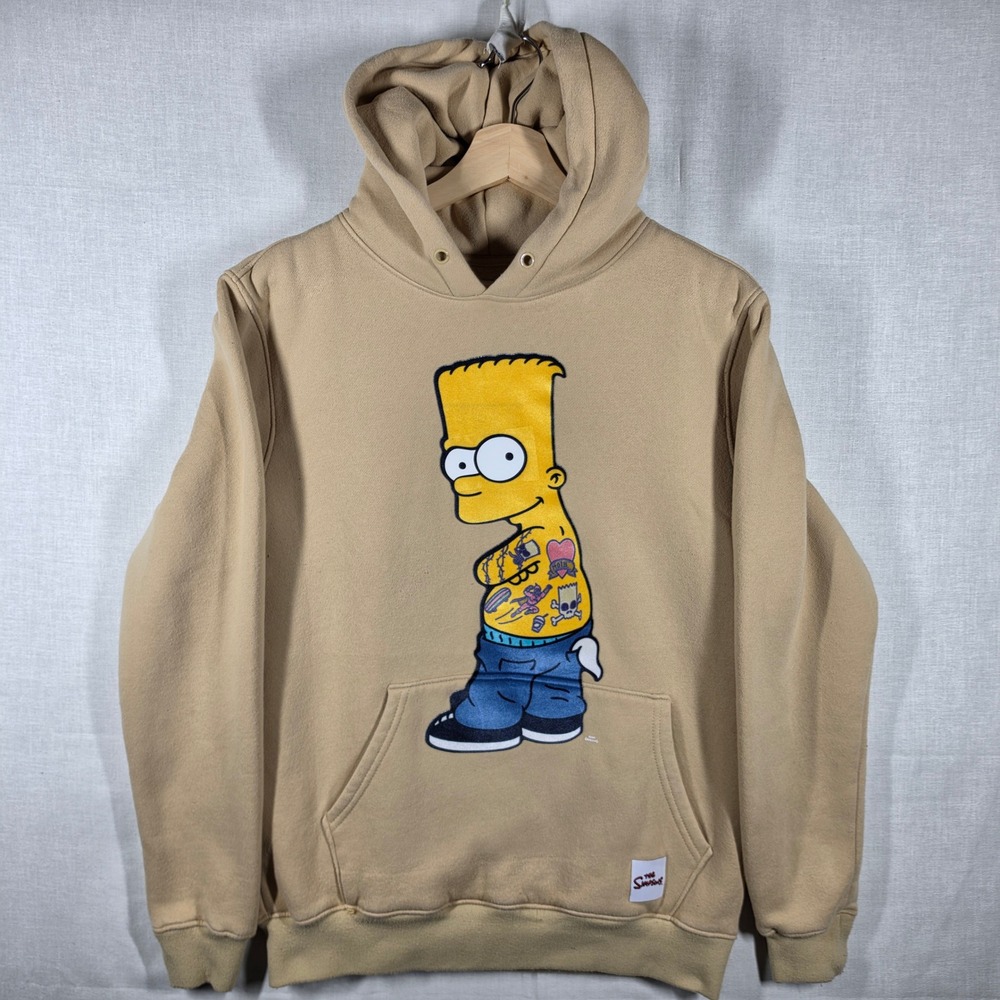 The Simpsons Sweatshirt Mens Medium Bart Simpson Tattoo Graphic Hoodie Urban